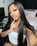 1B Straight HD 180* Density 13*6 Laced Wig